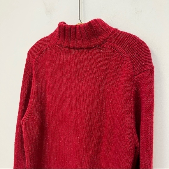 Nautica Wool Blend Maroon Speckled Sweater - Picture 2 of 11